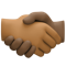 Handshake- Medium-Dark Skin Tone- Dark Skin Tone emoji on Facebook